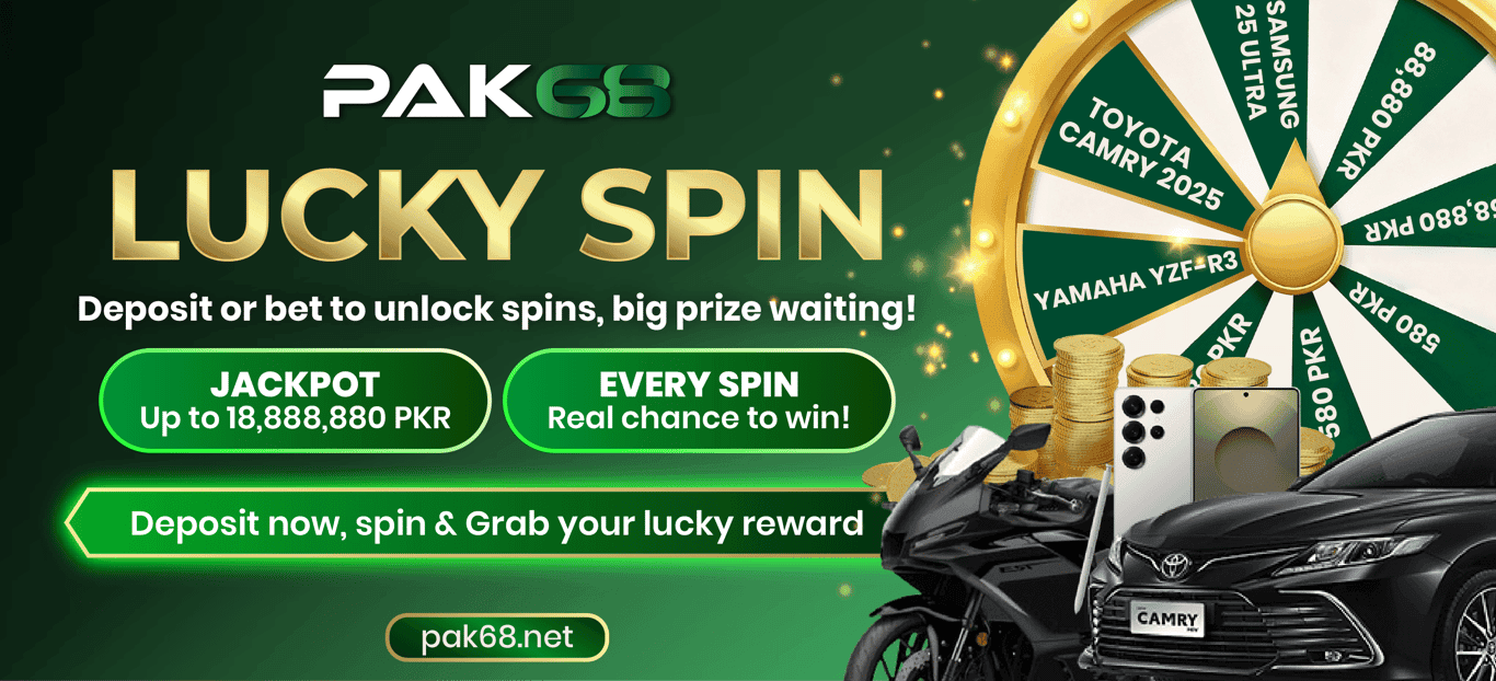 Lucky Spin - Deposit or bet to unlock spins and win big prizes!